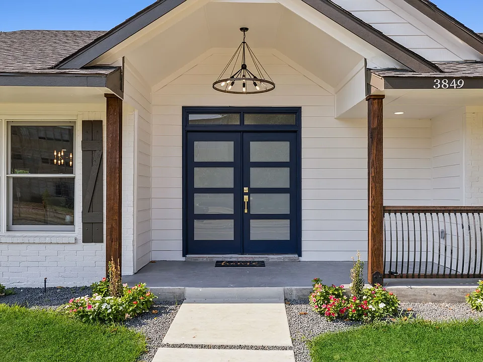 steel entry door in spring